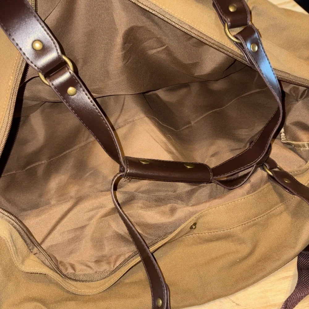 Woodland Creek Deer Embroidered Canvas Duffle Bag 20